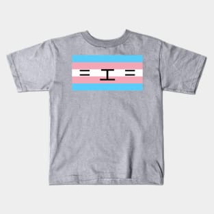 Trans Pride Cat Face Smiley Kids T-Shirt